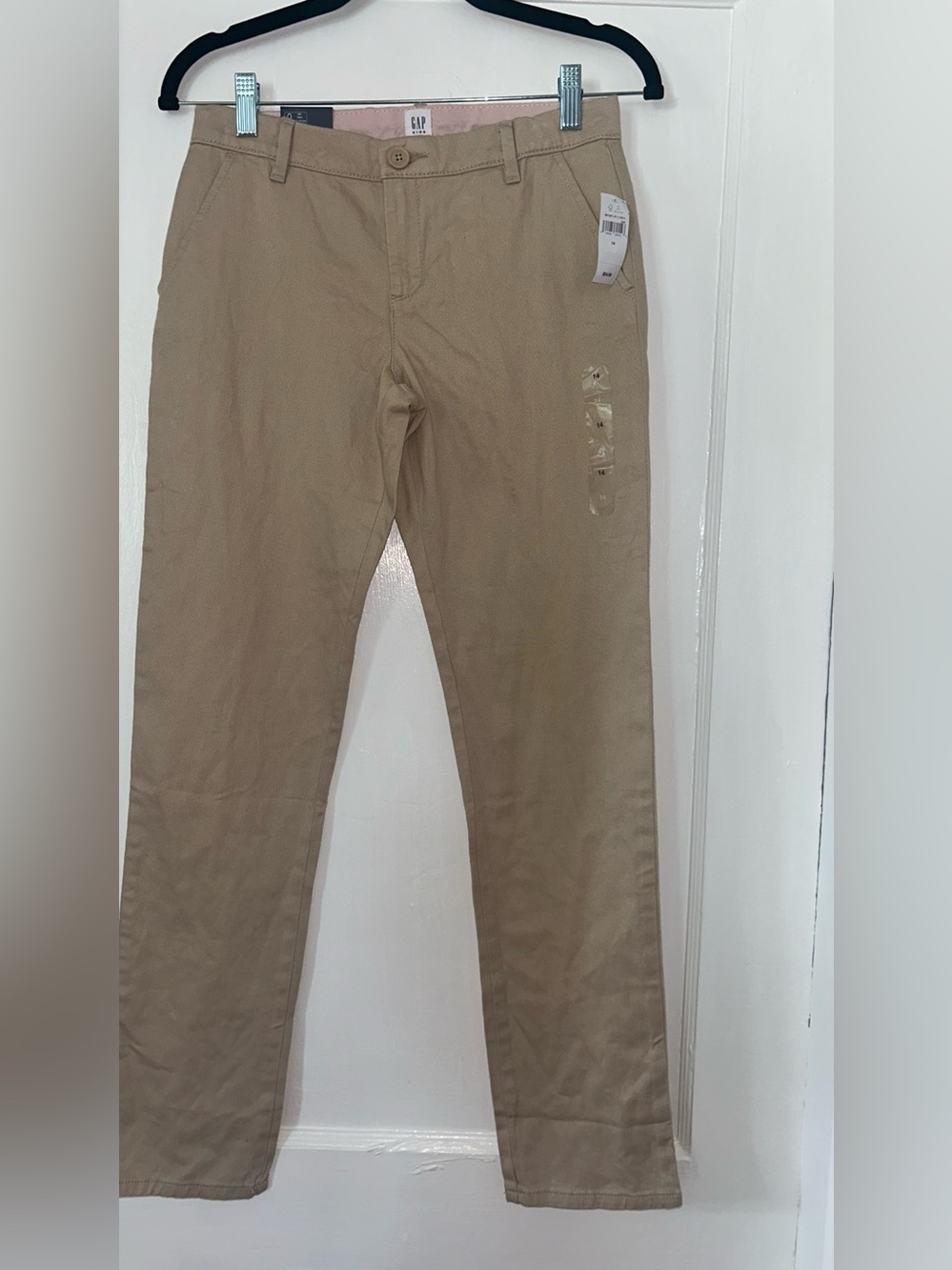 Gqp khaki slacks kids size 14 (womens 0/2) NWT inseam 29” rise 9”